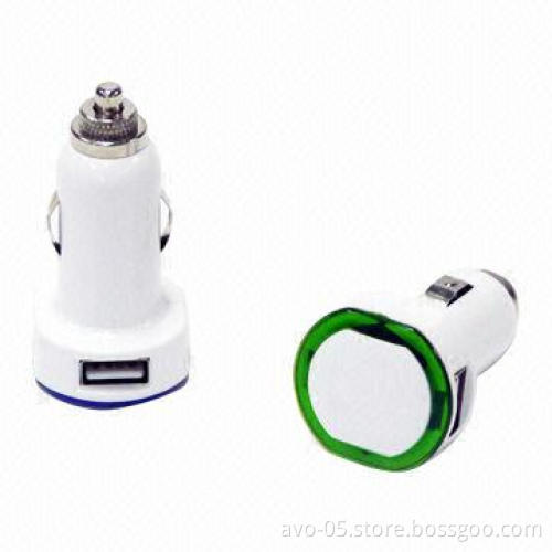 USB 2 Ports Car Chargers with 12 to 24V Input Voltage